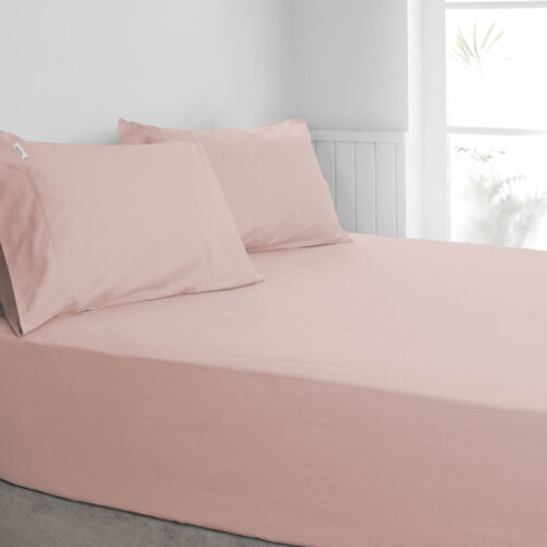 300TC Cotton Fitted Combo Sheet Set Algodon Blush Pink @ bedlinenonline.com.au