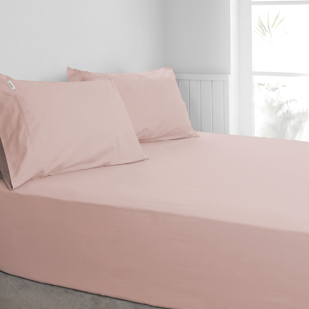 300TC Cotton Fitted Combo Set Algodon Blush Pink