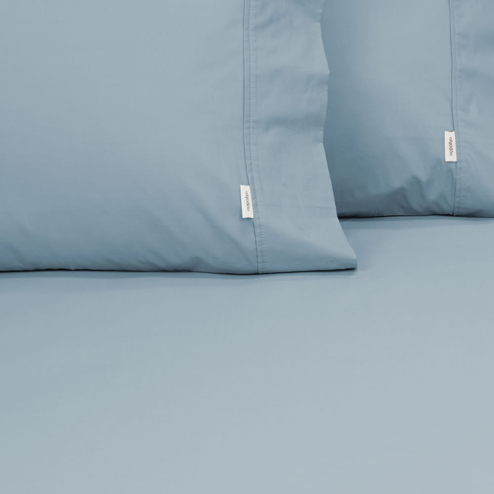 300TC Cotton Fitted Combo Set Algodon Faded Denim Blue - Image 3