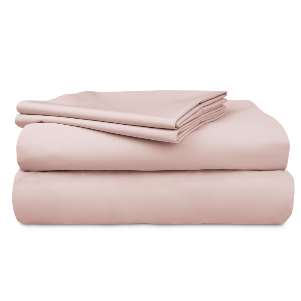 300TC Cotton Sheet Set Algodon Blush Pink - Image 3